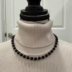 Sophisticated Black Beaded Necklace